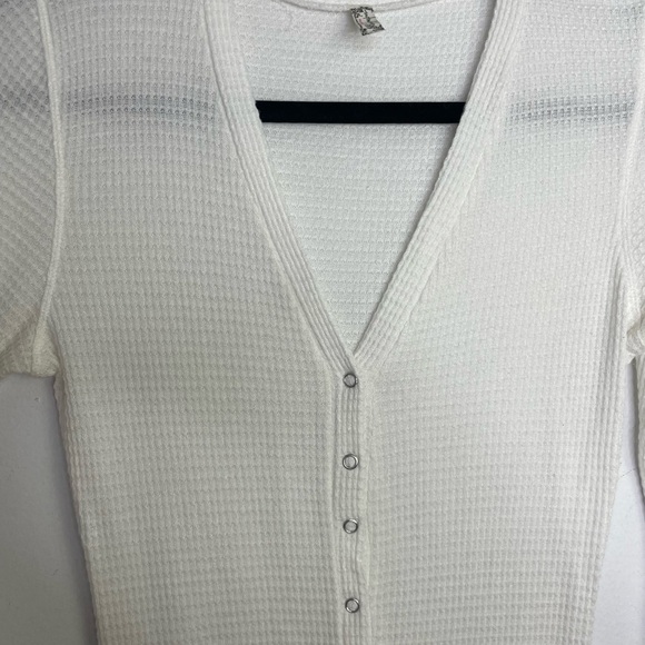 Free people Keep Your Cool Thermal waffle Knit Bodysuit - Picture 4 of 11